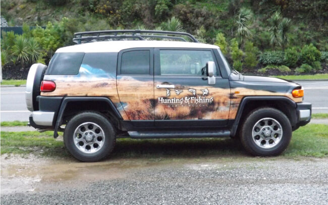 Hunting and Fishing Vehicle wrap Picton Blenheim Marlborough