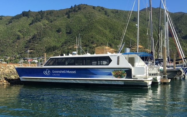 We wrapped Marlborough Tour Company boat. Picton Blenheim Marlborough Signs Now